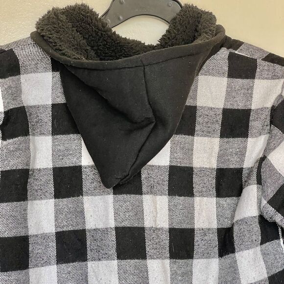 Street Rules Co Boys Jacket 14/16  Sherpa Lined Hooded Plaid Back To School - Picture 7 of 14